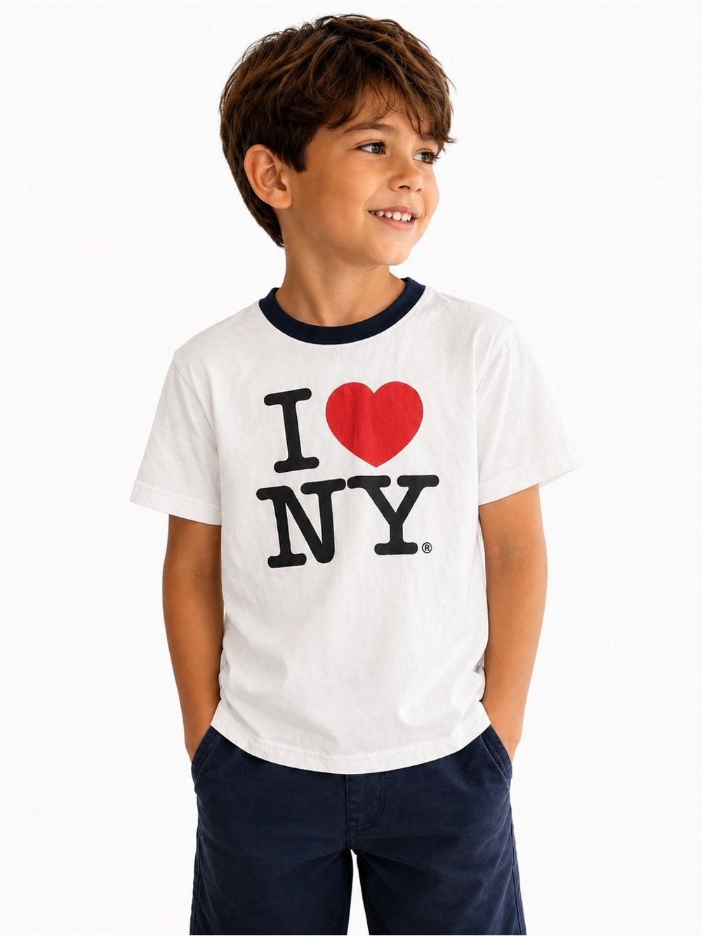 Zara Kids I ❤️ NY Graphic T-Shirt White 6–7Y 120cm Short Sleeve